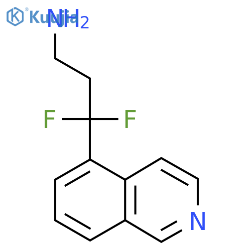 3,3-difluoro-3-(isoquinolin-5-yl)propan-1-amine structure