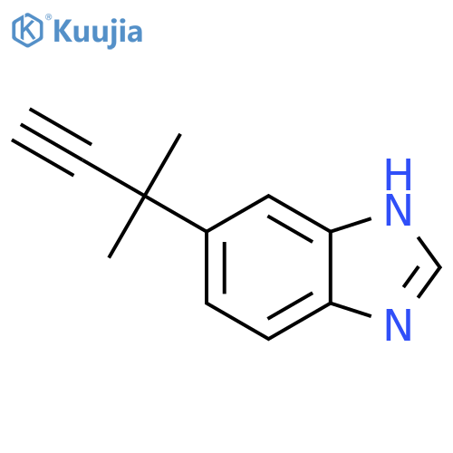 5-(2-methylbut-3-yn-2-yl)-1H-1,3-benzodiazole structure