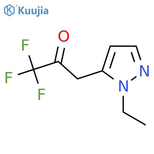 3-(1-ethyl-1H-pyrazol-5-yl)-1,1,1-trifluoropropan-2-one structure