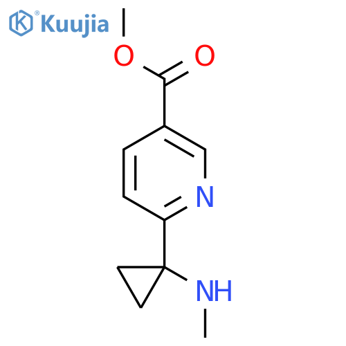 methyl 6-1-(methylamino)cyclopropylpyridine-3-carboxylate structure