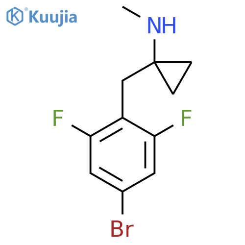 1-(4-bromo-2,6-difluorophenyl)methyl-N-methylcyclopropan-1-amine structure