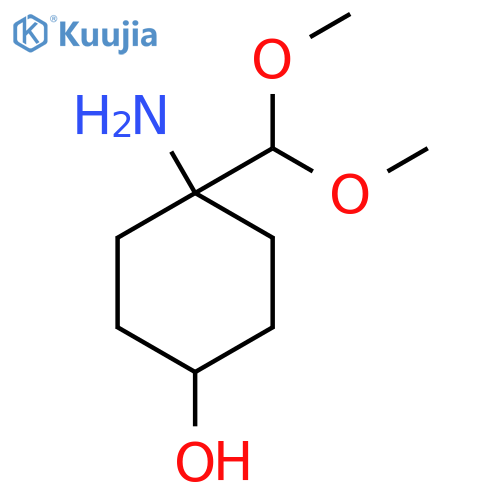4-amino-4-(dimethoxymethyl)cyclohexan-1-ol structure