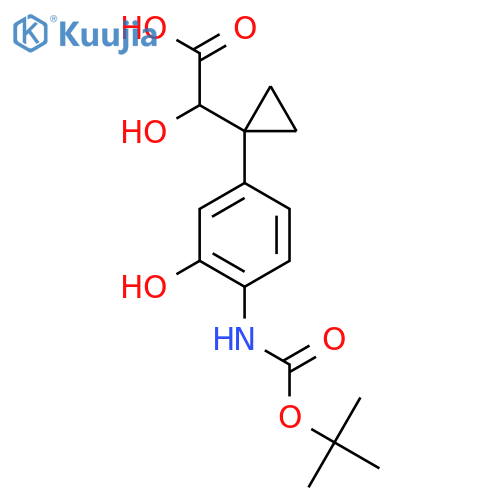 2-1-(4-{(tert-butoxy)carbonylamino}-3-hydroxyphenyl)cyclopropyl-2-hydroxyacetic acid structure