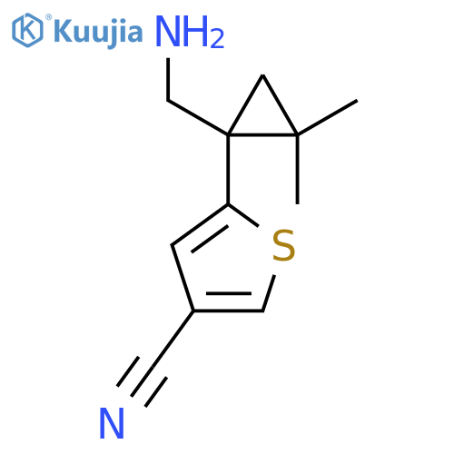 5-1-(aminomethyl)-2,2-dimethylcyclopropylthiophene-3-carbonitrile structure