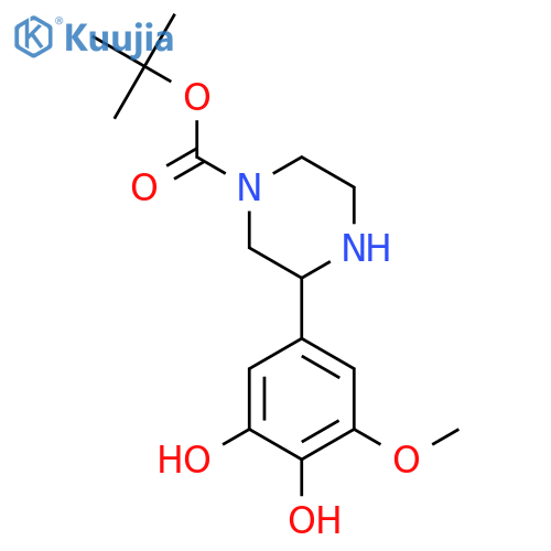 tert-butyl 3-(3,4-dihydroxy-5-methoxyphenyl)piperazine-1-carboxylate structure
