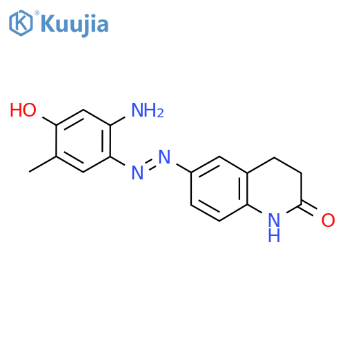 6-[(2-Amino-4-hydroxy-5-methylphenyl)diazenyl]-3,4-dihydro-1H-quinolin-2-one structure