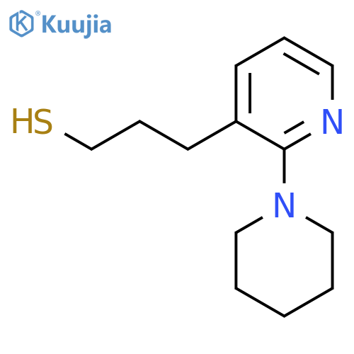 3-2-(piperidin-1-yl)pyridin-3-ylpropane-1-thiol structure