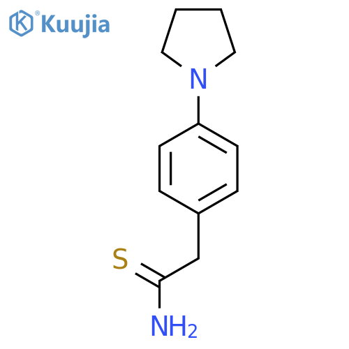 2-4-(pyrrolidin-1-yl)phenylethanethioamide structure