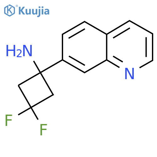 3,3-difluoro-1-(quinolin-7-yl)cyclobutan-1-amine structure