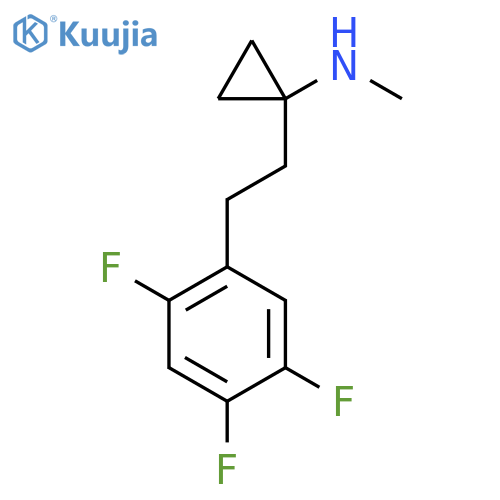 N-methyl-1-2-(2,4,5-trifluorophenyl)ethylcyclopropan-1-amine structure