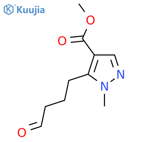 methyl 1-methyl-5-(4-oxobutyl)-1H-pyrazole-4-carboxylate structure