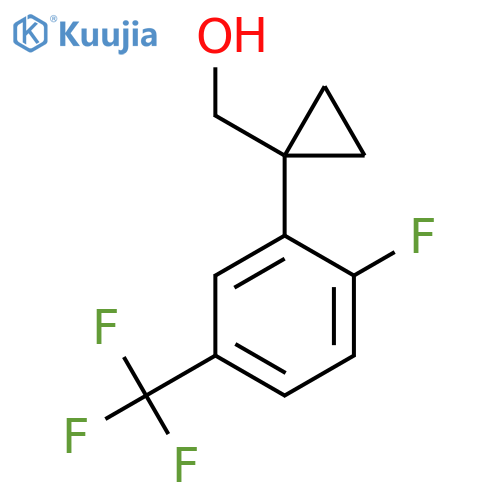 {1-2-fluoro-5-(trifluoromethyl)phenylcyclopropyl}methanol structure
