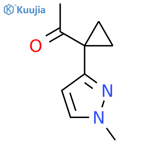1-1-(1-methyl-1H-pyrazol-3-yl)cyclopropylethan-1-one structure
