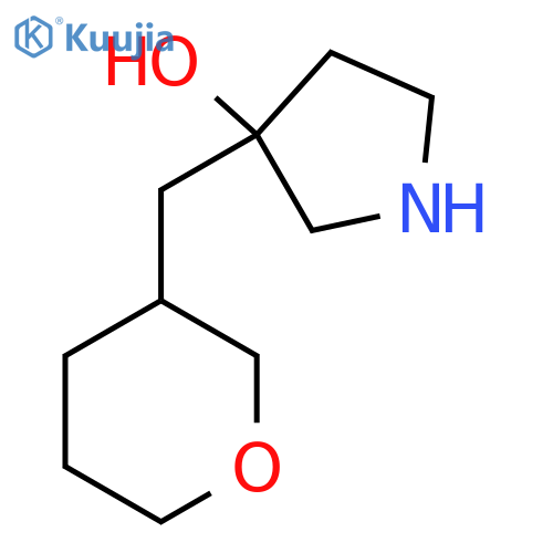 3-(oxan-3-yl)methylpyrrolidin-3-ol structure