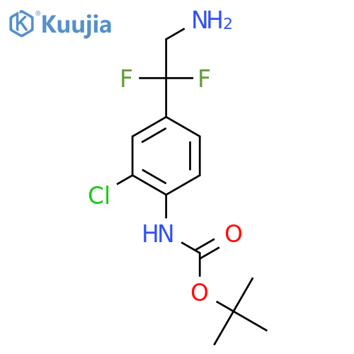 tert-butyl N-4-(2-amino-1,1-difluoroethyl)-2-chlorophenylcarbamate structure
