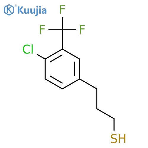 3-4-chloro-3-(trifluoromethyl)phenylpropane-1-thiol structure