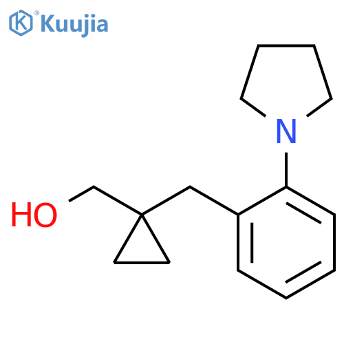 (1-{2-(pyrrolidin-1-yl)phenylmethyl}cyclopropyl)methanol structure