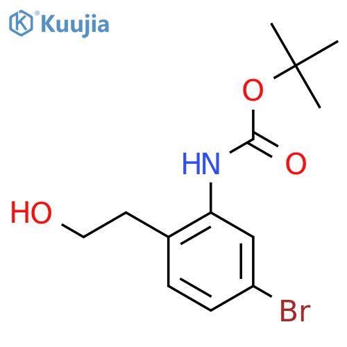 tert-butyl N-5-bromo-2-(2-hydroxyethyl)phenylcarbamate structure