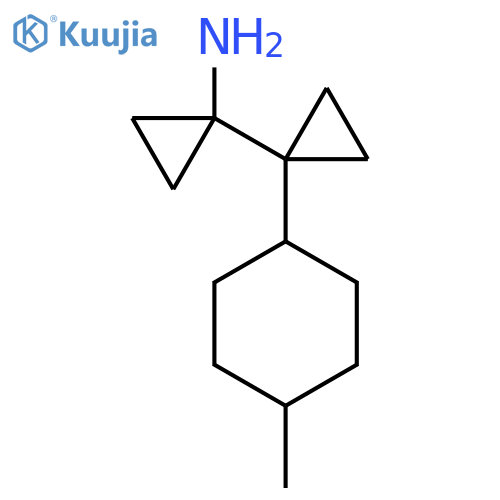 1-1-(4-methylcyclohexyl)cyclopropylcyclopropan-1-amine structure
