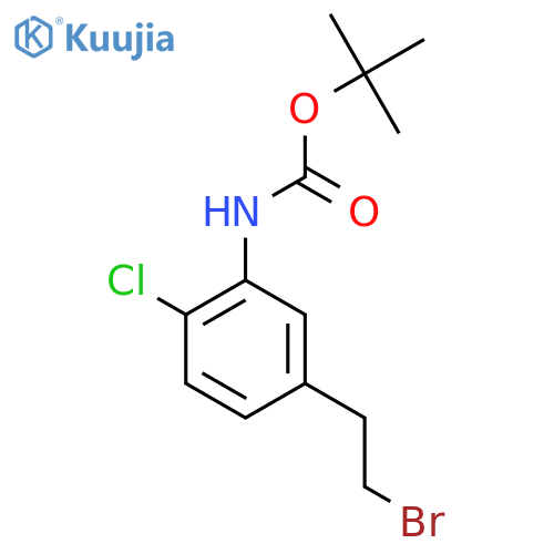 tert-butyl N-5-(2-bromoethyl)-2-chlorophenylcarbamate structure
