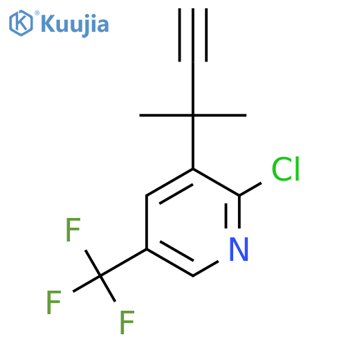 2-chloro-3-(2-methylbut-3-yn-2-yl)-5-(trifluoromethyl)pyridine structure
