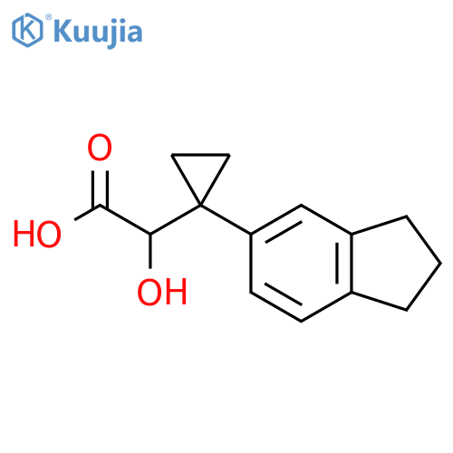 2-1-(2,3-dihydro-1H-inden-5-yl)cyclopropyl-2-hydroxyacetic acid structure