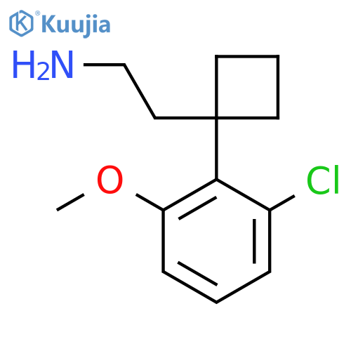 2-1-(2-chloro-6-methoxyphenyl)cyclobutylethan-1-amine structure
