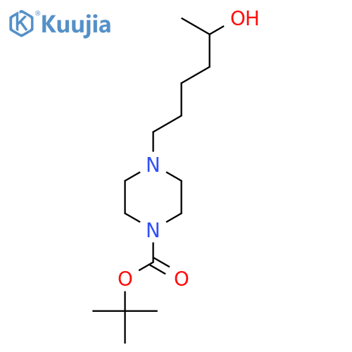tert-butyl 4-(5-hydroxyhexyl)piperazine-1-carboxylate structure