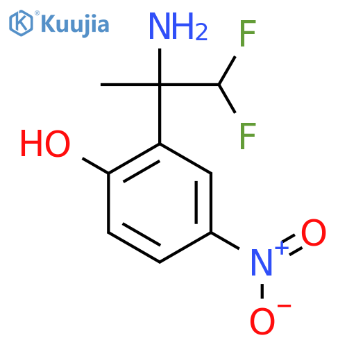 2-(2-amino-1,1-difluoropropan-2-yl)-4-nitrophenol structure