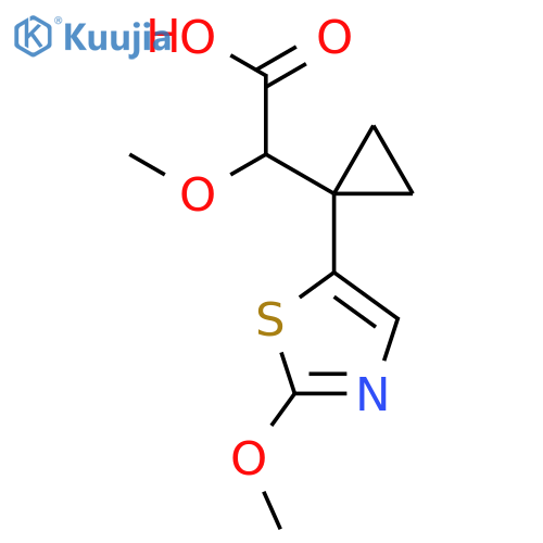 2-methoxy-2-1-(2-methoxy-1,3-thiazol-5-yl)cyclopropylacetic acid structure