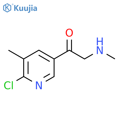 1-(6-chloro-5-methylpyridin-3-yl)-2-(methylamino)ethan-1-one structure