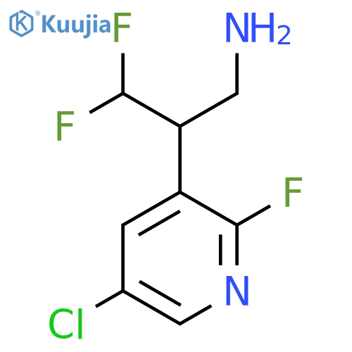 2-(5-chloro-2-fluoropyridin-3-yl)-3,3-difluoropropan-1-amine structure