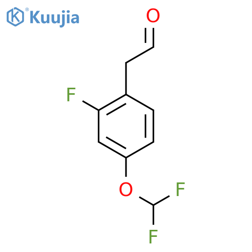2-4-(difluoromethoxy)-2-fluorophenylacetaldehyde structure