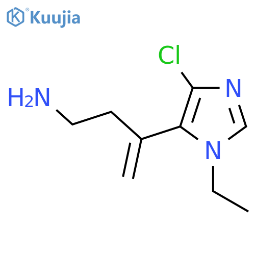 3-(4-chloro-1-ethyl-1H-imidazol-5-yl)but-3-en-1-amine structure