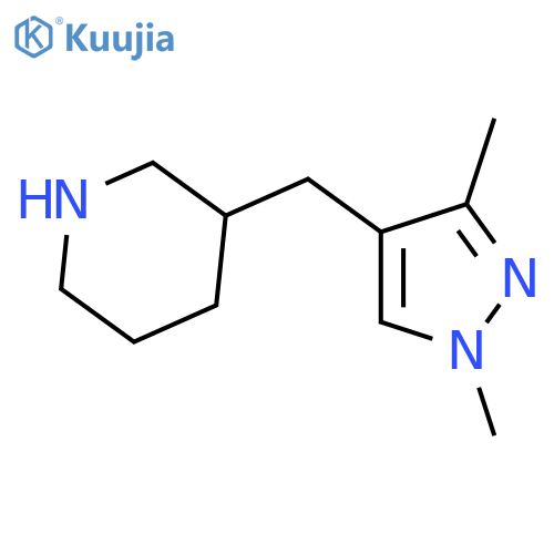 3-(1,3-dimethyl-1H-pyrazol-4-yl)methylpiperidine structure