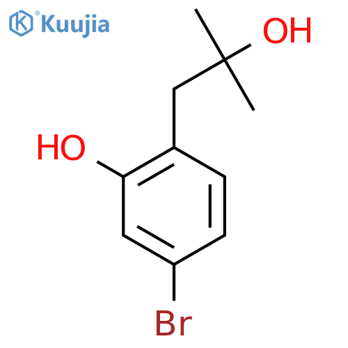 5-bromo-2-(2-hydroxy-2-methylpropyl)phenol structure