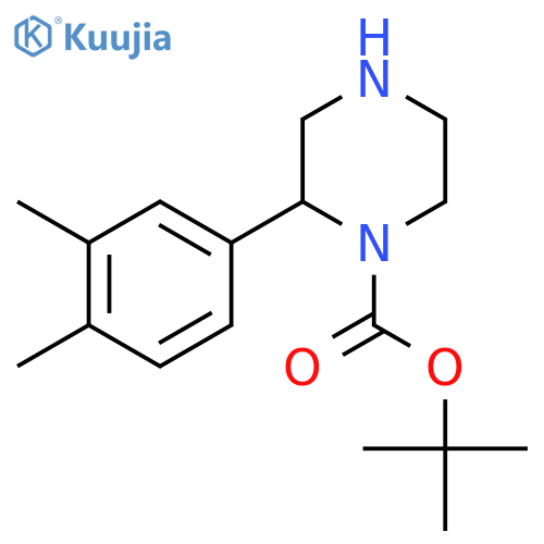tert-butyl 2-(3,4-dimethylphenyl)piperazine-1-carboxylate structure