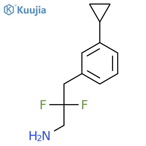 3-(3-cyclopropylphenyl)-2,2-difluoropropan-1-amine structure