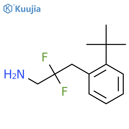 3-(2-tert-butylphenyl)-2,2-difluoropropan-1-amine structure