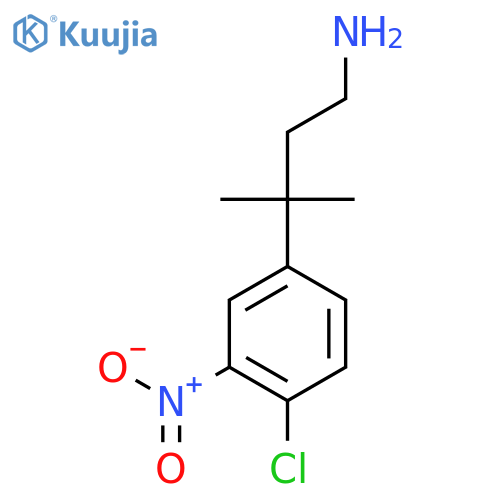 3-(4-Chloro-3-nitrophenyl)-3-methylbutan-1-amine structure