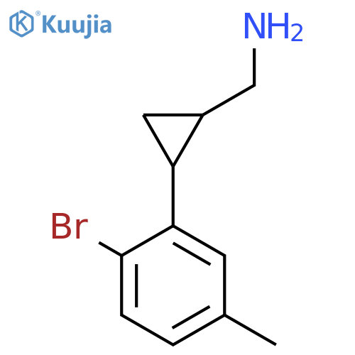 2-(2-bromo-5-methylphenyl)cyclopropylmethanamine structure