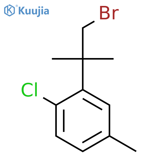 2-(1-bromo-2-methylpropan-2-yl)-1-chloro-4-methylbenzene structure