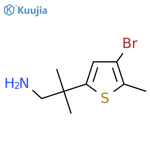 2-(4-bromo-5-methylthiophen-2-yl)-2-methylpropan-1-amine structure