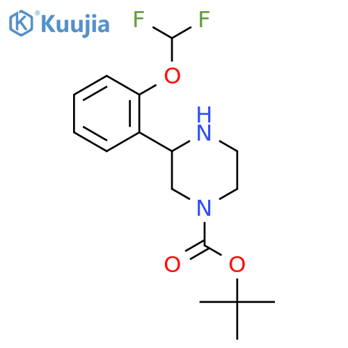 tert-butyl 3-2-(difluoromethoxy)phenylpiperazine-1-carboxylate structure