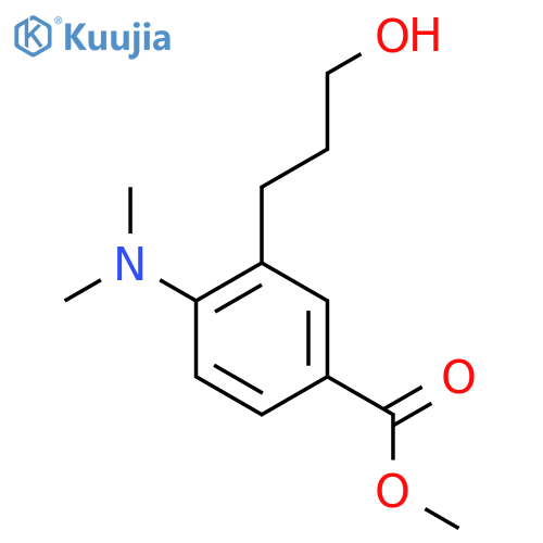 methyl 4-(dimethylamino)-3-(3-hydroxypropyl)benzoate structure