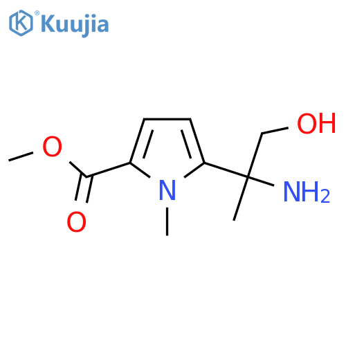 methyl 5-(2-amino-1-hydroxypropan-2-yl)-1-methyl-1H-pyrrole-2-carboxylate structure