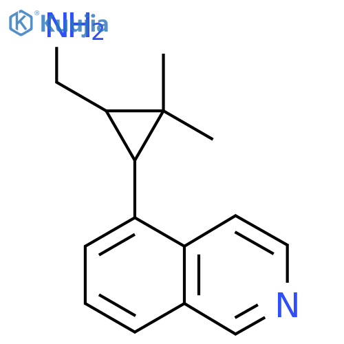 3-(isoquinolin-5-yl)-2,2-dimethylcyclopropylmethanamine structure