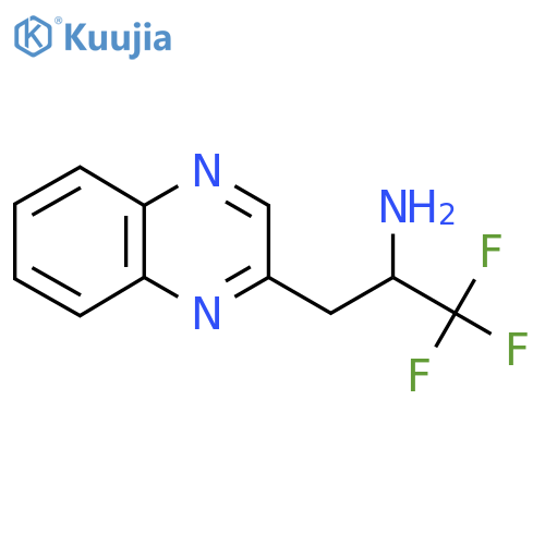 1,1,1-trifluoro-3-(quinoxalin-2-yl)propan-2-amine structure