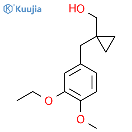 {1-(3-ethoxy-4-methoxyphenyl)methylcyclopropyl}methanol structure