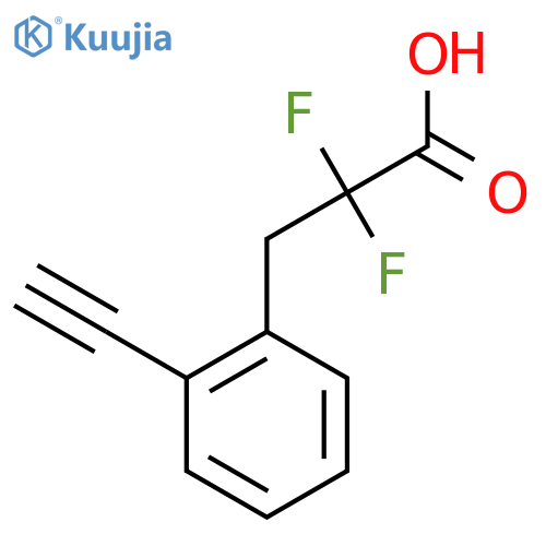 3-(2-Ethynylphenyl)-2,2-difluoropropanoic acid structure